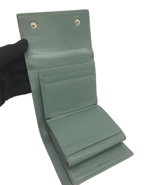 CELINE（セリーヌ）CELINE (セリーヌ) スモールトリフォールドウォレット グリーンの古着・服飾アイテム