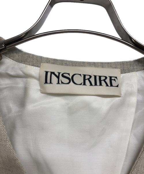 INSCRIRE（アンスクリア）INSCRIRE (アンスクリア) リネンベルト付きジャケット ベージュ サイズ:38の古着・服飾アイテム