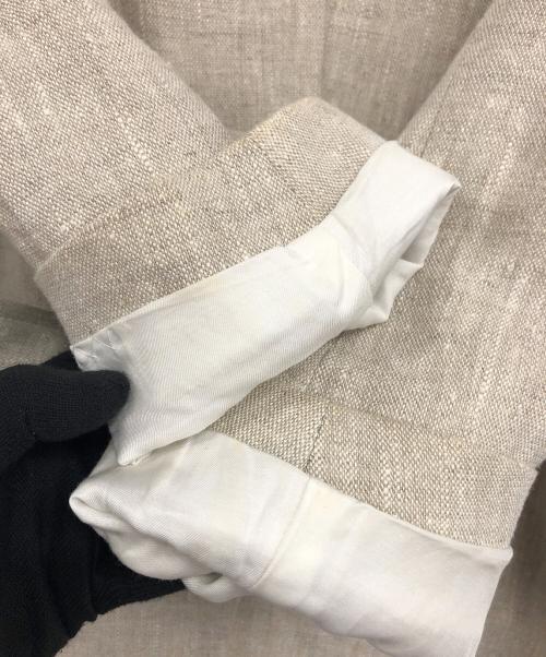 INSCRIRE（アンスクリア）INSCRIRE (アンスクリア) リネンベルト付きジャケット ベージュ サイズ:38の古着・服飾アイテム