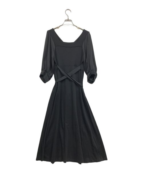 GRACE CLASS（グレースクラス）GRACE CLASS (グレースクラス) サテン切替ジャージマキシワンピース ブラック サイズ:Sの古着・服飾アイテム