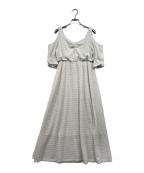 Rose Museロゼミューズ）の古着「open shoulder relax one piece/オープン　ショルダー　リラックス　ワンピース」｜ホワイト