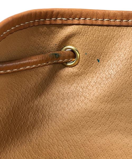 CELINE（セリーヌ）CELINE (セリーヌ) フロントベルト ロゴチャーム PVC レザー バッグパック リュック ブラウンの古着・服飾アイテム