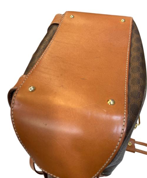 CELINE（セリーヌ）CELINE (セリーヌ) フロントベルト ロゴチャーム PVC レザー バッグパック リュック ブラウンの古着・服飾アイテム