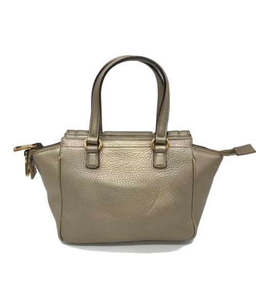 GUCCI（グッチ）GUCCI (グッチ) ダブルGディティール ロゴハンドバッグ ゴールドの古着・服飾アイテム