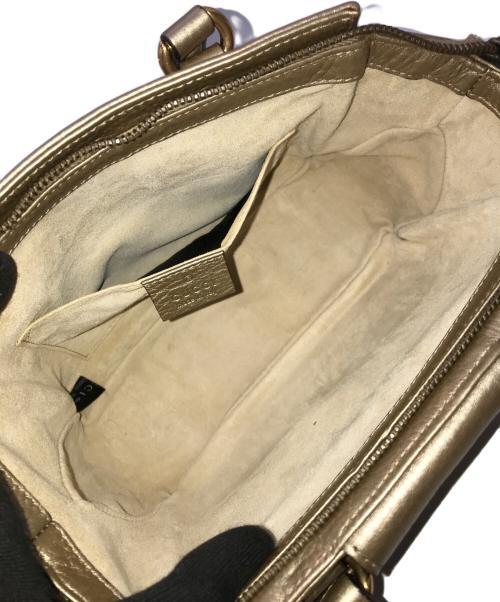 GUCCI（グッチ）GUCCI (グッチ) ダブルGディティール ロゴハンドバッグ ゴールドの古着・服飾アイテム