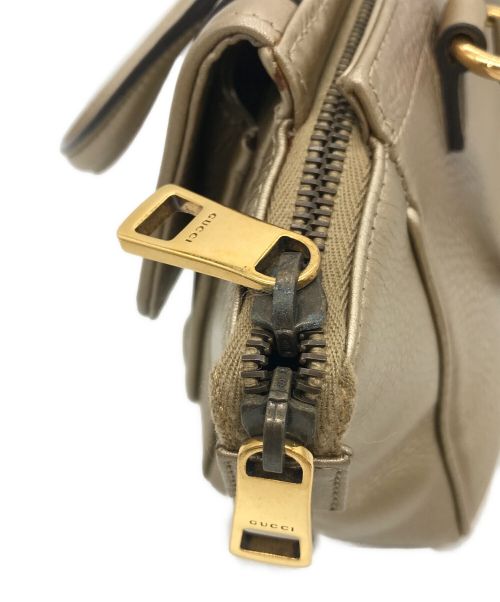 GUCCI（グッチ）GUCCI (グッチ) ダブルGディティール ロゴハンドバッグ ゴールドの古着・服飾アイテム