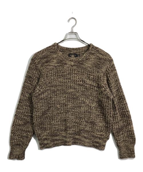 RRL（ダブルアールエル）RRL (ダブルアールエル) コットンクルーネックニット ブラウン サイズ:Lの古着・服飾アイテム