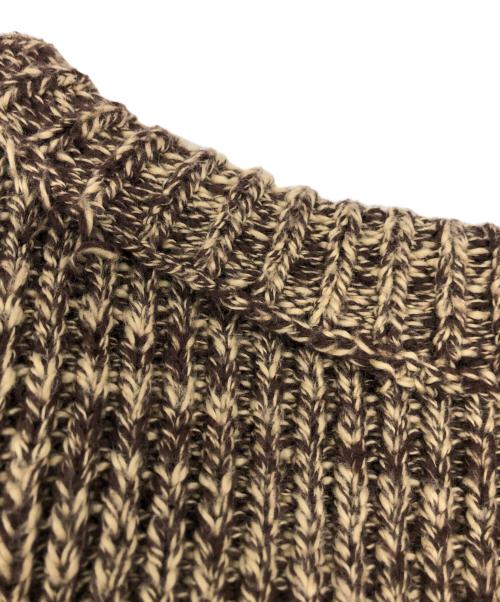 RRL（ダブルアールエル）RRL (ダブルアールエル) コットンクルーネックニット ブラウン サイズ:Lの古着・服飾アイテム