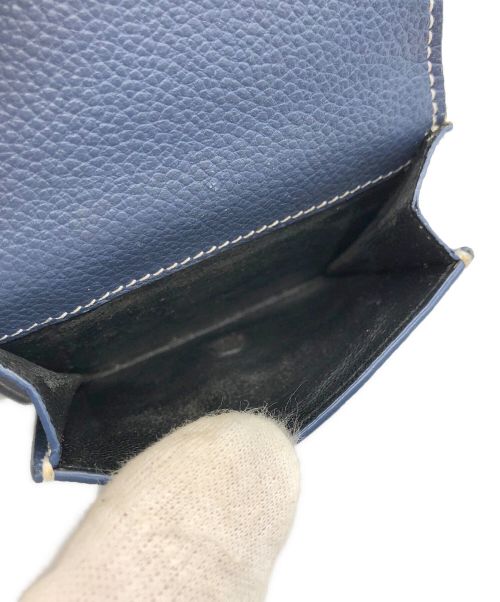 Saint Laurent Paris（サンローランパリ）Saint Laurent Paris (サンローランパリ) コンパクトウォレット ネイビーの古着・服飾アイテム