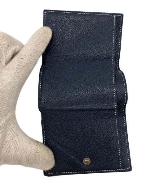 Saint Laurent Paris（サンローランパリ）Saint Laurent Paris (サンローランパリ) コンパクトウォレット ネイビーの古着・服飾アイテム