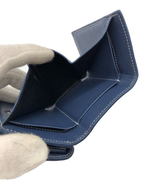 Saint Laurent Paris（サンローランパリ）Saint Laurent Paris (サンローランパリ) コンパクトウォレット ネイビーの古着・服飾アイテム