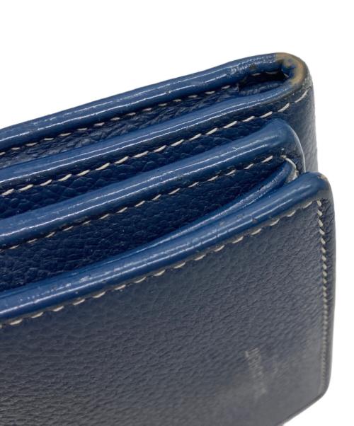 Saint Laurent Paris（サンローランパリ）Saint Laurent Paris (サンローランパリ) コンパクトウォレット ネイビーの古着・服飾アイテム