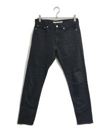 JOHN LAWRENCE SULLIVAN（ジョン ローレンス サリバン）の古着「Rigid denim tapered pants/リジッド　デニム　テパード　パンツ」｜ブラック