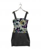 DOLCE & GABBANAドルチェ＆ガッバーナ）の古着「ノースリーブシルク切替ワンピース」｜マルチカラー