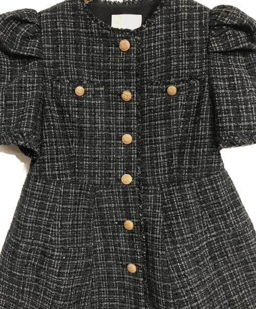 CELFORD（セルフォード）CELFORD (セルフォード) ペプラムハーフスリーブジャケット ブラック サイズ:38の古着・服飾アイテム