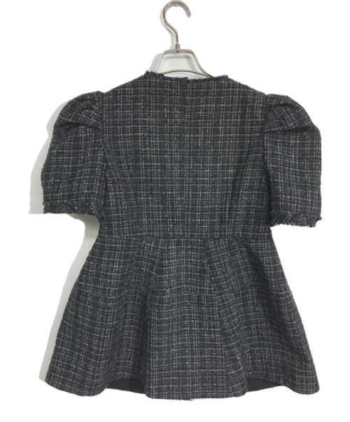 CELFORD（セルフォード）CELFORD (セルフォード) ペプラムハーフスリーブジャケット ブラック サイズ:38の古着・服飾アイテム