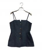 JUSGLITTYジャスグリッティー）の古着「マルチ釦ビスチェ」｜ネイビー