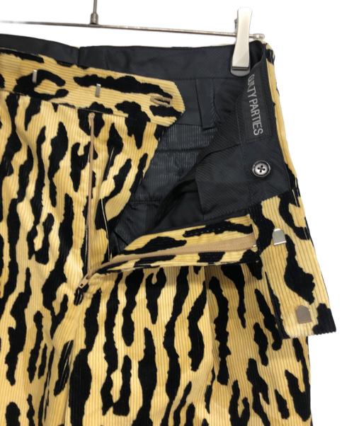 WACKO MARIA（ワコマリア）WACKO MARIA (ワコマリア) レオパードコーデュロイタックパンツ イエロー×ブラック サイズ:Mの古着・服飾アイテム