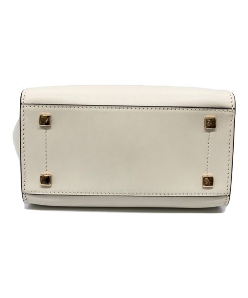 JIMMY CHOO（ジミーチュウ）JIMMY CHOO (ジミーチュウ) ホワイトレザーバレンヌトートバッグ ホワイトの古着・服飾アイテム