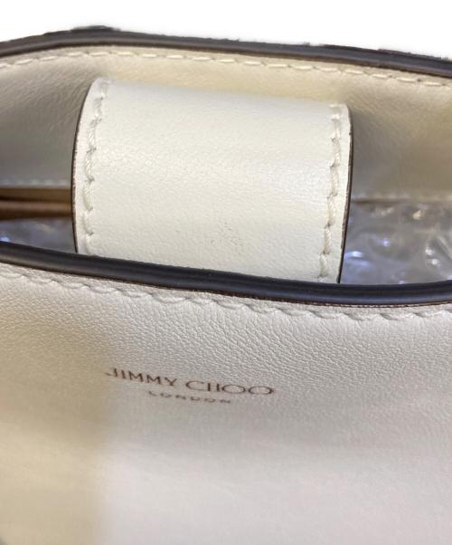 JIMMY CHOO（ジミーチュウ）JIMMY CHOO (ジミーチュウ) ボンボンスモールトートバッグ ホワイトの古着・服飾アイテム