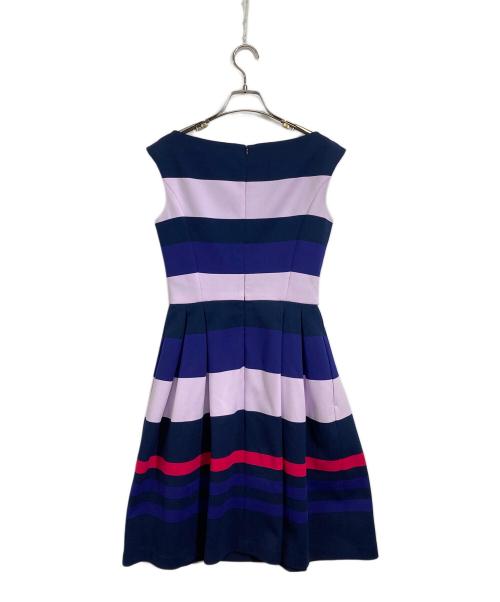 TOCCA（トッカ）TOCCA (トッカ) 変則ボーダーワンピース パープル×ネイビー サイズ:2の古着・服飾アイテム