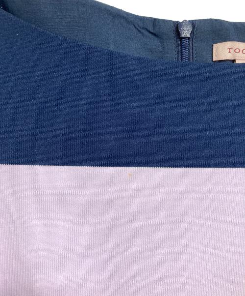 TOCCA（トッカ）TOCCA (トッカ) 変則ボーダーワンピース パープル×ネイビー サイズ:2の古着・服飾アイテム