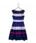TOCCA（トッカ）の古着「変則ボーダーワンピース」｜パープル×ネイビー