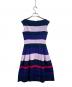 TOCCA (トッカ) 変則ボーダーワンピース パープル×ネイビー サイズ:2：3000円