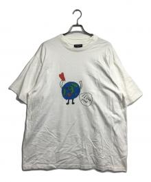 BALENCIAGA（バレンシアガ）の古着「プラネットプリントダブルスリーブTシャツ」｜ホワイト