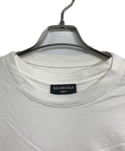 BALENCIAGA（バレンシアガ）BALENCIAGA (バレンシアガ) プラネットプリントダブルスリーブTシャツ ホワイト サイズ:XSの古着・服飾アイテム
