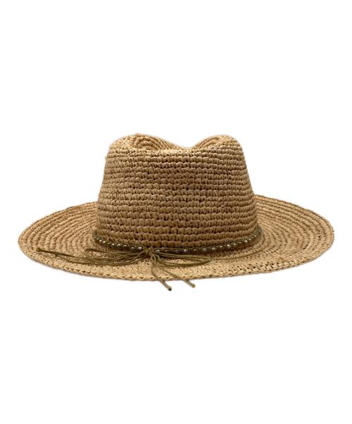 Wallaroo（ワラルー）Wallaroo (ワラルー) MALIBUラフィアハット ベージュの古着・服飾アイテム