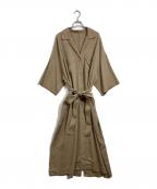 Plage de Charmeプラージュ ドゥ シャルム）の古着「リネン混ワンピース」｜ベージュ