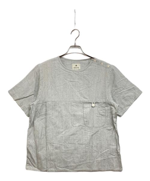 Snow peak（スノーピーク）Snow peak (スノーピーク) ショルダーボタン プルオーバー ライトグレー サイズ:4の古着・服飾アイテム