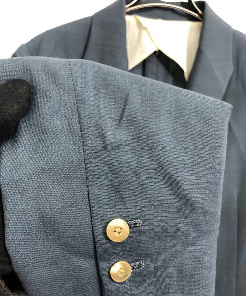 IRENISA（イレニサ）IRENISA (イレニサ) MODIFIED SHAWL COLLAR JACKET ブルー サイズ:2の古着・服飾アイテム