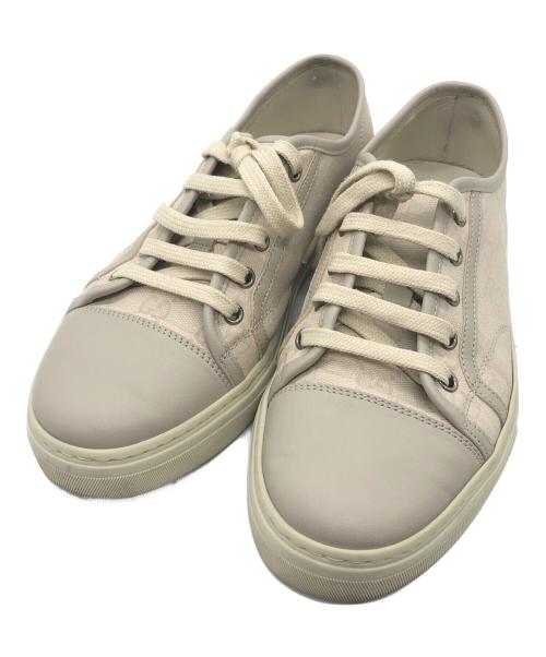 GUCCI（グッチ）GUCCI (グッチ) GGキャンバスローカットスニーカー ベージュ サイズ:6 1/2の古着・服飾アイテム