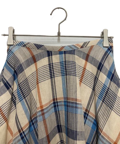 beautiful people（ビューティフルピープル）beautiful people (ビューティフルピープル) paper madras skirt ベージュ サイズ:36の古着・服飾アイテム