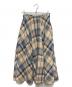 beautiful people（ビューティフルピープル）の古着「paper madras skirt」｜ベージュ