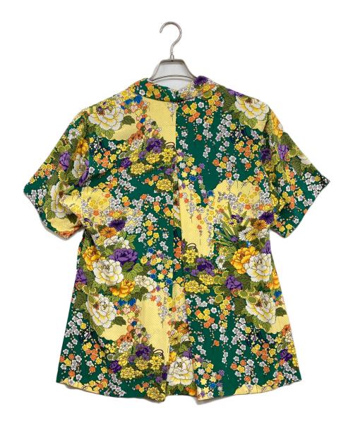 KENZO PARIS（ケンゾー・パリ）KENZO PARIS (ケンゾー パリ) オープンカラーシャツ イエロー×グリーン サイズ:不明の古着・服飾アイテム