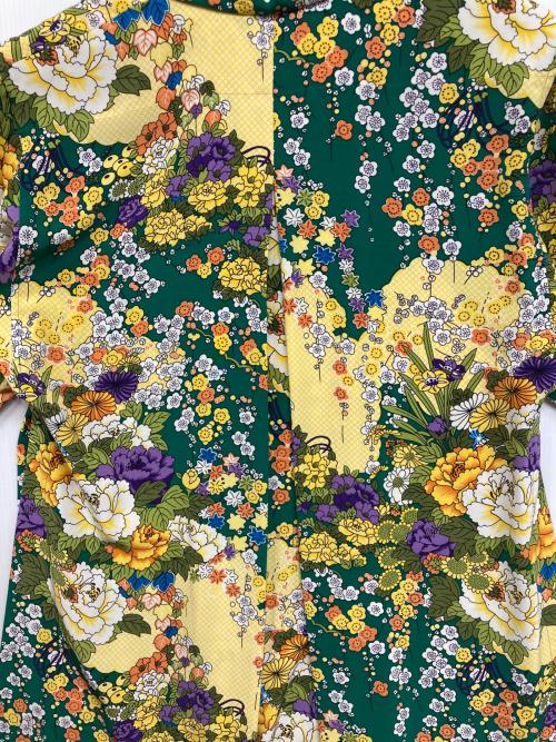 KENZO PARIS（ケンゾー・パリ）KENZO PARIS (ケンゾー パリ) オープンカラーシャツ イエロー×グリーン サイズ:不明の古着・服飾アイテム