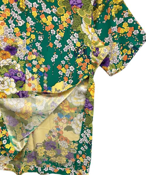 KENZO PARIS（ケンゾー・パリ）KENZO PARIS (ケンゾー パリ) オープンカラーシャツ イエロー×グリーン サイズ:不明の古着・服飾アイテム