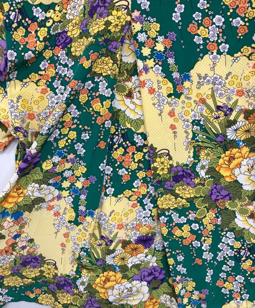 KENZO PARIS（ケンゾー・パリ）KENZO PARIS (ケンゾー パリ) オープンカラーシャツ イエロー×グリーン サイズ:不明の古着・服飾アイテム