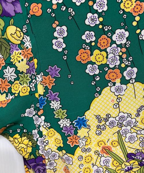 KENZO PARIS（ケンゾー・パリ）KENZO PARIS (ケンゾー パリ) オープンカラーシャツ イエロー×グリーン サイズ:不明の古着・服飾アイテム