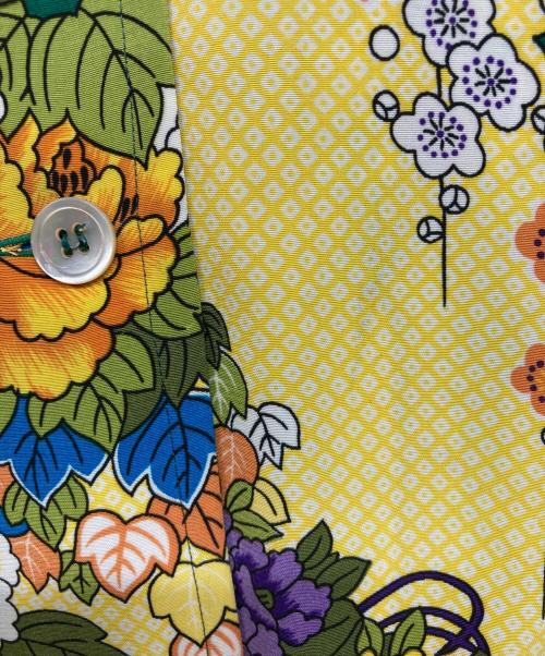 KENZO PARIS（ケンゾー・パリ）KENZO PARIS (ケンゾー パリ) オープンカラーシャツ イエロー×グリーン サイズ:不明の古着・服飾アイテム