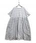 nest Robe（ネストローブ）の古着「アリゾナコットンボーダーワンピース」｜ホワイト×ブルー