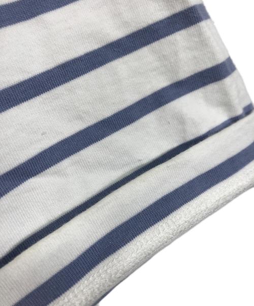 nest Robe（ネストローブ）nest Robe (ネストローブ) アリゾナコットンボーダーワンピース ホワイト×ブルー サイズ:Freeの古着・服飾アイテム