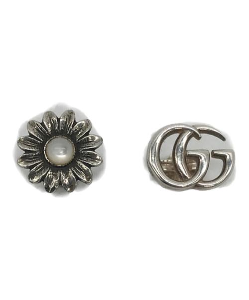 GUCCI（グッチ）GUCCI (グッチ) ダブルG フラワー スタッズ ピアスの古着・服飾アイテム