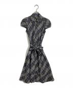 BURBERRY BLUE LABELバーバリーロンドンブルーレーベル）の古着「ノバチェックワンピース」｜グレー