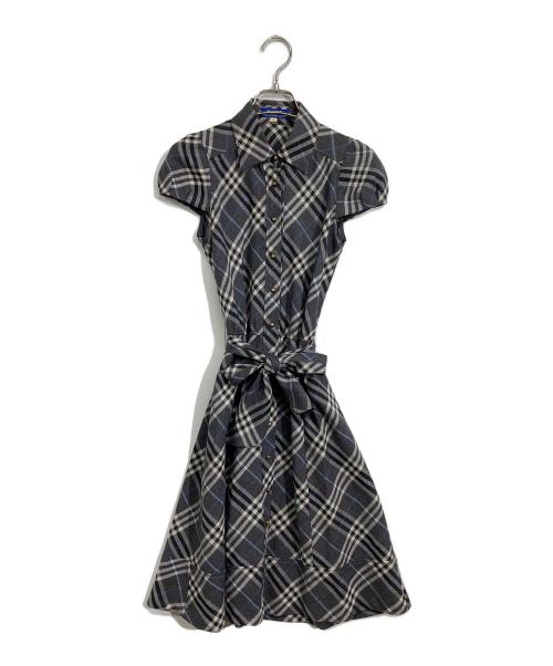 BURBERRY BLUE LABEL（バーバリーロンドンブルーレーベル）BURBERRY BLUE LABEL (バーバリーロンドンブルーレーベル) ノバチェックワンピース グレー サイズ:36の古着・服飾アイテム