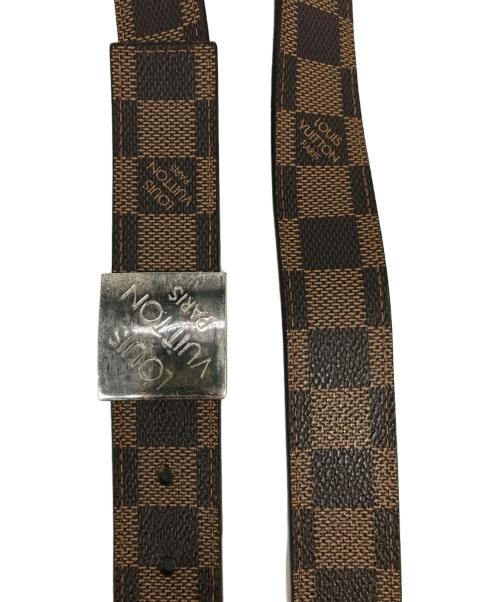 LOUIS VUITTON（ルイ ヴィトン）LOUIS VUITTON (ルイ ヴィトン) サンチュール キャレ ベルト ブラウンの古着・服飾アイテム