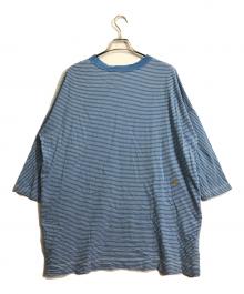 45R（フォーティファイブ・アール）の古着「いろいろ縞天竺のチュニック」｜ブルー×ホワイト